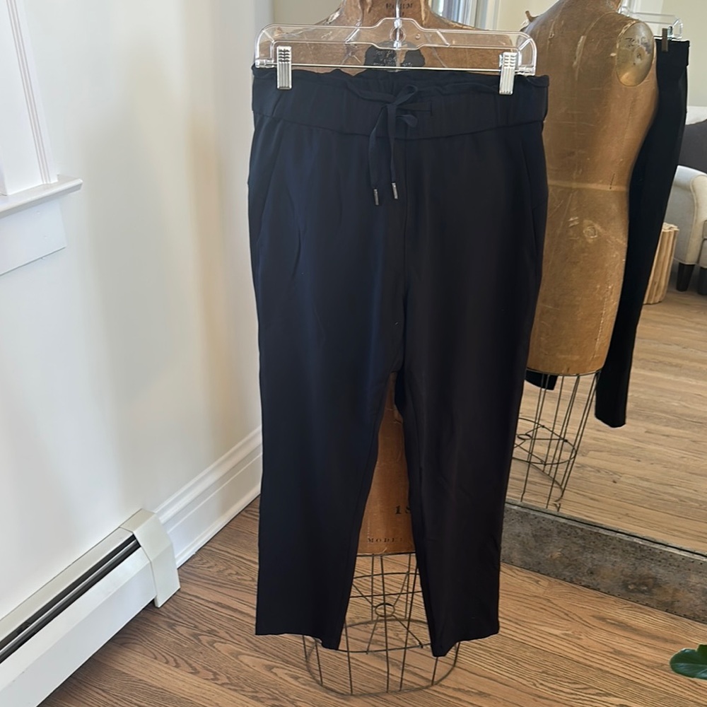 Amanda & Chelsea Black Track Pants with Tapered Fit